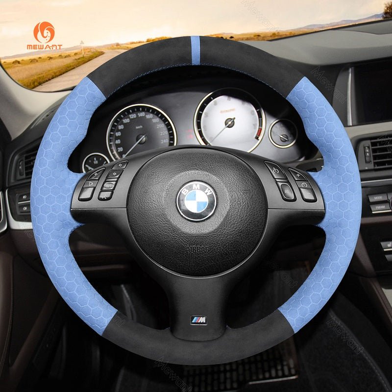 Mewant® Alcantara Car Steering Wheel for 3 Series E46/5 5 Series E39 M3 E46 M5 E39 - SteeringCover