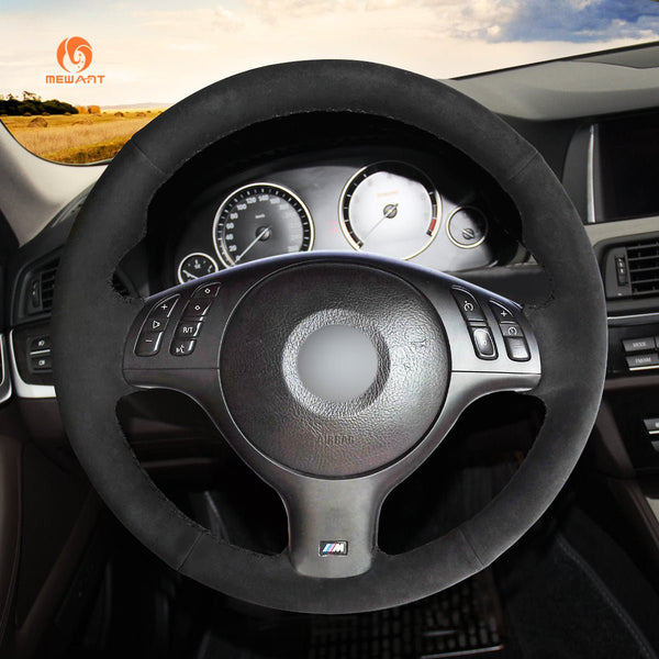 Mewant® Alcantara Car Steering Wheel for 3 Series E46/5 5 Series E39 M3 E46 M5 E39 - SteeringCover