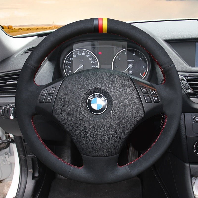 Mewant® Alcantara Car Steering Wheel for 3 Series E90 (Sedan) 2005 - 2011 3 Series E91 (Touring) 2005 - 2011 X1 E84 2009 - 2015 - SteeringCover