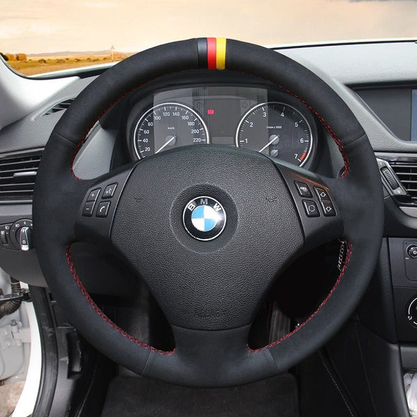 Mewant® Alcantara Car Steering Wheel for 3 Series E90 (Sedan) 2005 - 2011 3 Series E91 (Touring) 2005 - 2011 X1 E84 2009 - 2015 - SteeringCover