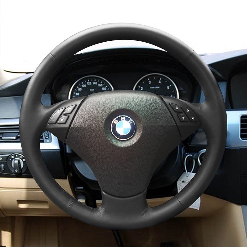 Mewant® Alcantara Car Steering Wheel for 5 Series E60 (Sedan) 2003 - 2009 5 Series E61 (Touring) 2004 - 2009 - SteeringCover