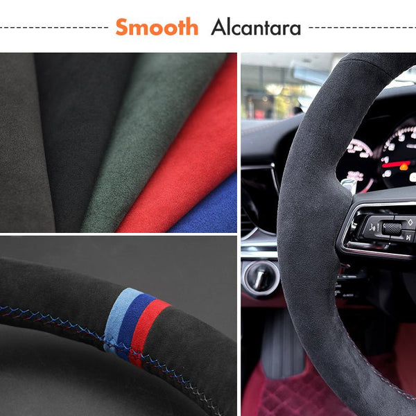 Mewant® Alcantara Car Steering Wheel for Alfa Romeo Giulia (Quadrifoglio) Stelvio (Quadrifoglio) - SteeringCover