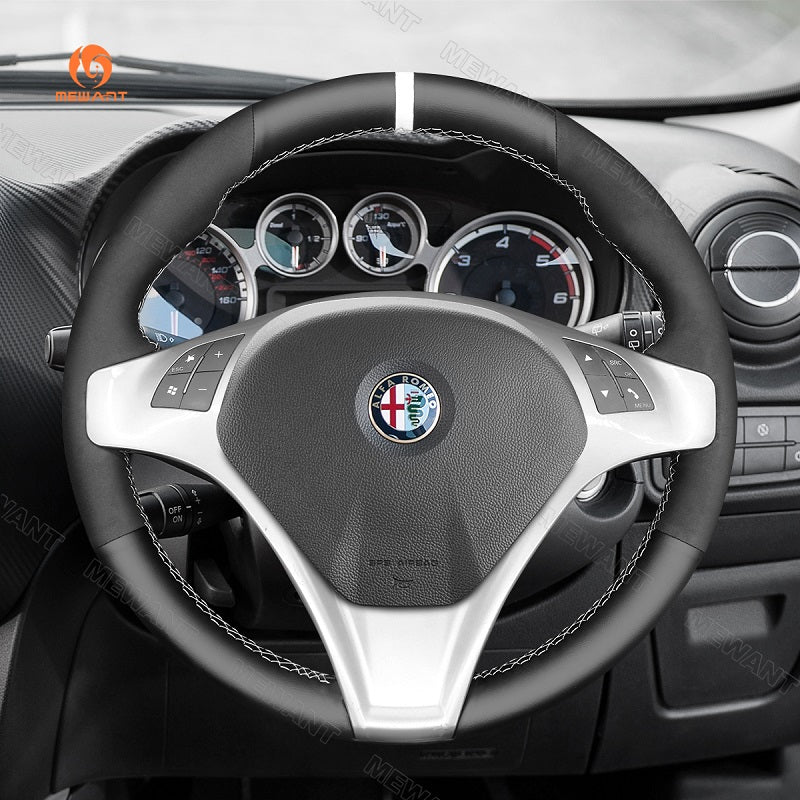 Mewant® Alcantara Car Steering Wheel for Alfa Romeo Giulietta 2010 - 2014 / MiTo 2008 - 2015 - SteeringCover