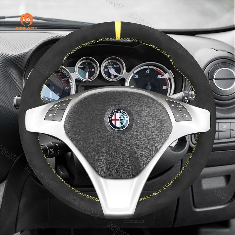 Mewant® Alcantara Car Steering Wheel for Alfa Romeo Giulietta 2010 - 2014 / MiTo 2008 - 2015 - SteeringCover