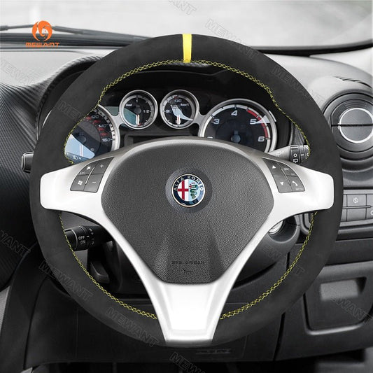 Mewant® Alcantara Car Steering Wheel for Alfa Romeo Giulietta 2010 - 2014 / MiTo 2008 - 2015 - SteeringCover