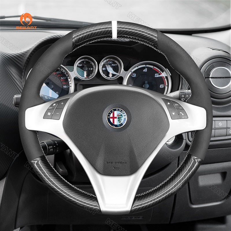 Mewant® Alcantara Car Steering Wheel for Alfa Romeo Giulietta 2010 - 2014 / MiTo 2008 - 2015 - SteeringCover