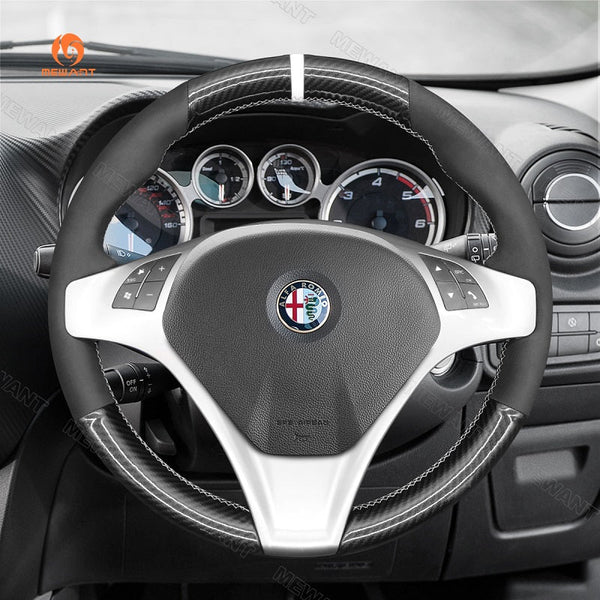 Mewant® Alcantara Car Steering Wheel for Alfa Romeo Giulietta 2010 - 2014 / MiTo 2008 - 2015 - SteeringCover