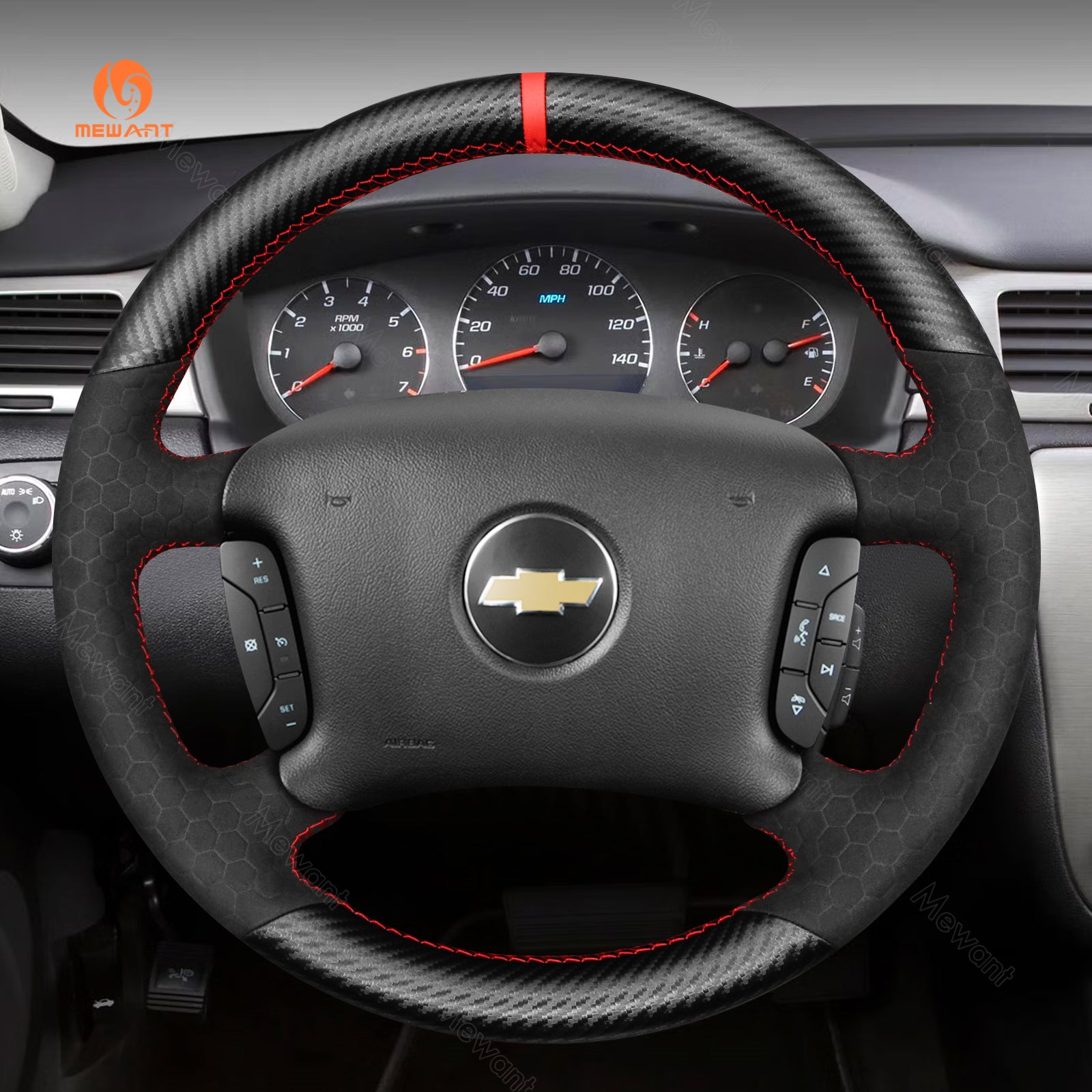 Mewant Car Steering Wheel Cover for Chevrolet Impala Monte Carlo Steering Cover