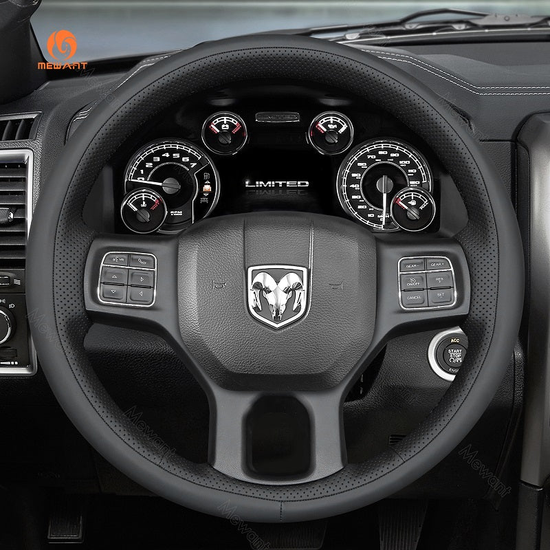 Mewant® Alcantara Car Steering Wheel Cover for Dodge RAM 1500 2012-2018 1500 Classic 2019-2023  2500 2012-2018 3500 2012-2018 5500 2012-2018