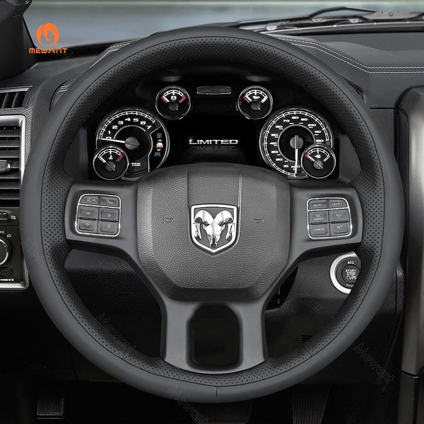 Mewant® Alcantara Car Steering Wheel Cover for Dodge RAM 1500 2012-2018 1500 Classic 2019-2023  2500 2012-2018 3500 2012-2018 5500 2012-2018