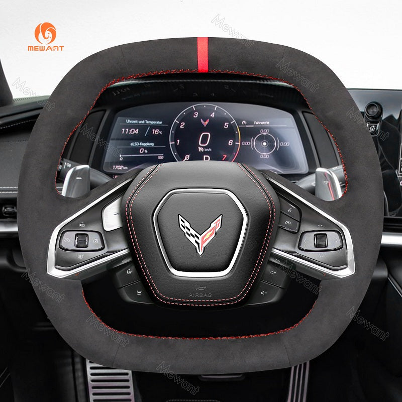 Mewant® Alcantara Auto-Lenkradbezug für Chevrolet (Chevy) Corvette C8
