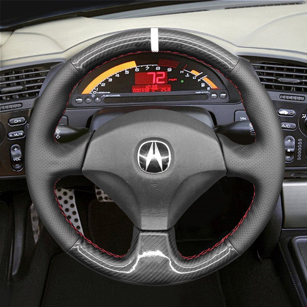Mewant® Alcantara Car Steering Wheel Cover for Honda S2000 2000-2009 / Civic (SI) 2002-2005 / Insight 2000-2006 Civic Type R 2001-2006 / Integra 2001-2006