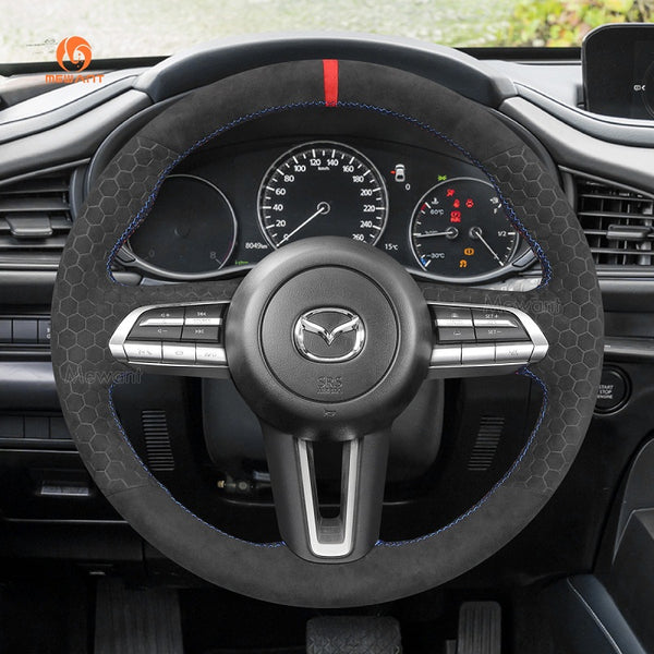 Mewant® Alcantara Autolenkradbezug für Mazda CX-30 CX30 / Mazda 3 Axela