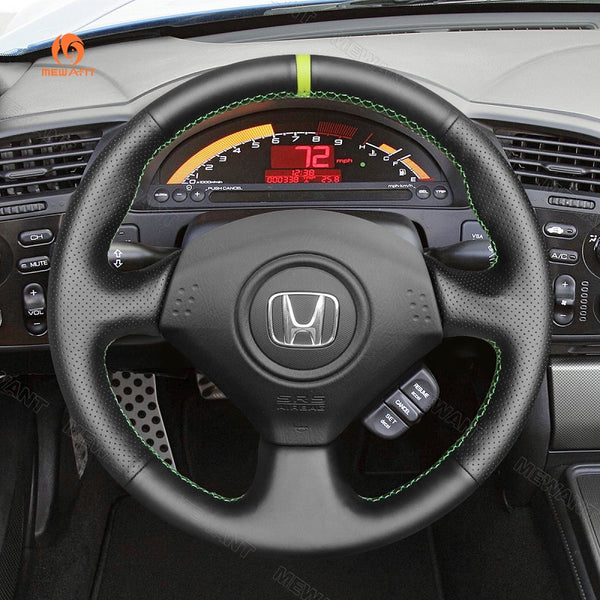 Mewant® Alcantara Car Steering Wheel Cover for Honda S2000 2000-2009 / Civic (SI) 2002-2005 / Insight 2000-2006 Civic Type R 2001-2006 / Integra 2001-2006