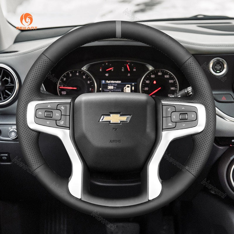 Mewant Alcantara Auto-Lenkradbezug für Chevrolet (Chevy) Silverado Blazer Suburban Tahoe