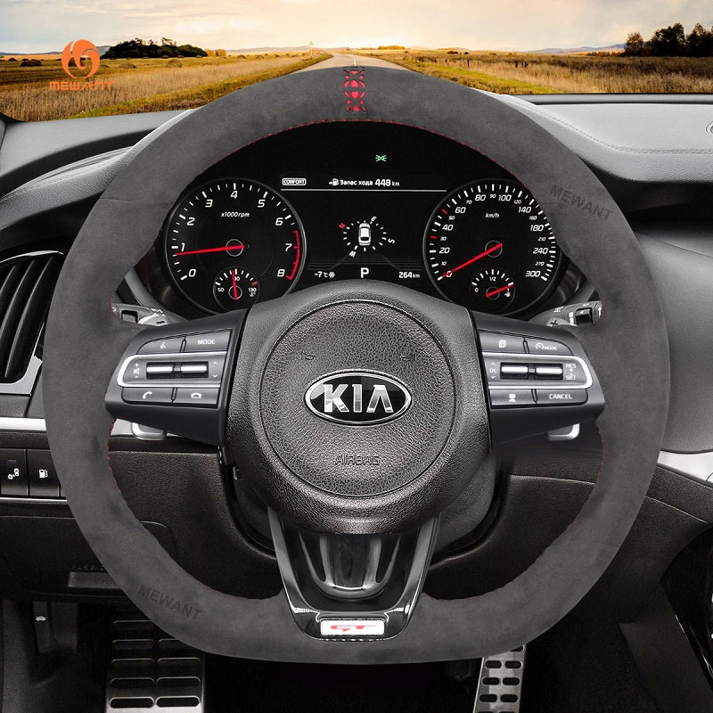 Mewant® Alcantara Car Steering Wheel Cover for Kia Stinger 2017-2022