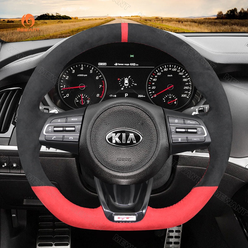 Mewant® Alcantara Car Steering Wheel Cover for Kia Stinger 2017-2022