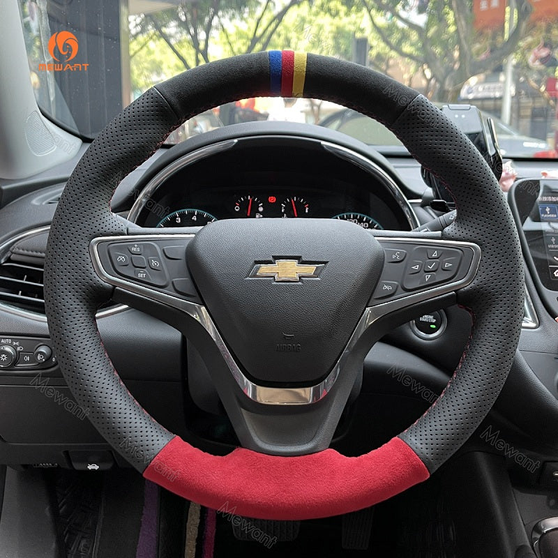 Mewant® Alcantara Car Steering Wheel Cover for Chevrolet (Chevy) Bolt EV Equinox Malibu Volt