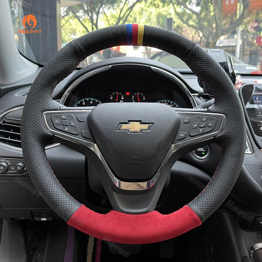 Mewant® Alcantara Car Steering Wheel Cover for Chevrolet (Chevy) Bolt EV Equinox Malibu Volt