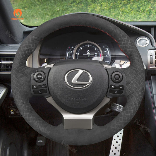 Mewant® Alcantara Car Steering Wheel Cover for Lexus IS200t 2016 2017 IS250 2014 2015 IS300 IS350 IS F-Sport Lexus RC 300