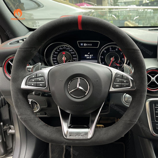 Mewant® Alcantara Auto-Lenkradbezug für Mercedes-Benz AMG GT C190 R190C63 W205 C63 S W205CLA45 C117AMG CLS 63 S C218 E43 W213 E63