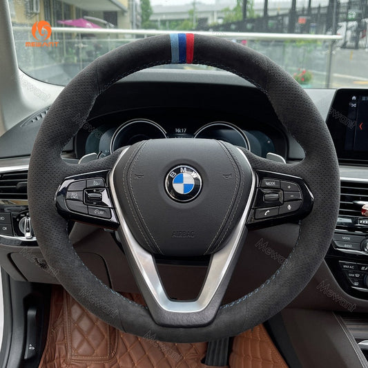 Mewant® Alcantara Car Steering Wheel Cover for BMW F40 F44 G20 G21 G30 G31G32 G11 G12 G26 X3 G01iX3 X4 X5 X6 X7 Z4