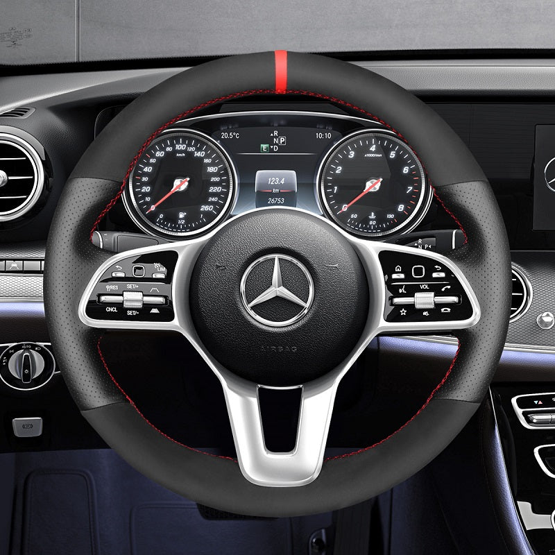 Hand Stitch Car Steering Wheel Cover for Mercedes-Benz W177 W205 C118 C257 W213 X243 W463 H247 X247 X253/C253 W167 X167 Sprinter from Mewant