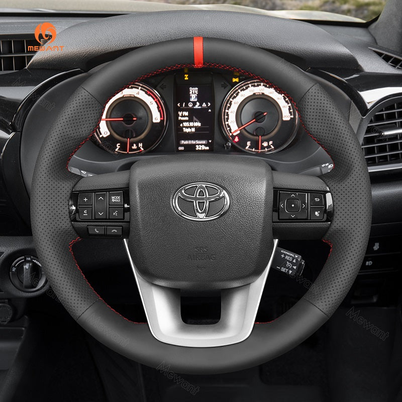 Car Steering Wheel Cover for Toyota Hilux Fortuner II Land Cruiser 70 Series (J76/J78) from Mewant