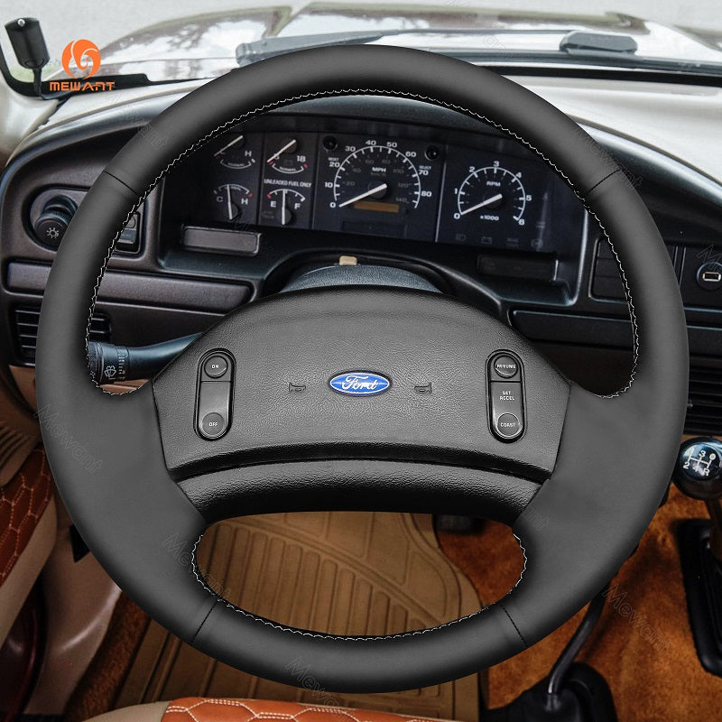 Car Steering Wheel Cover for Ford F150/F250/F350/Bronco 1992-1996 from Mewant