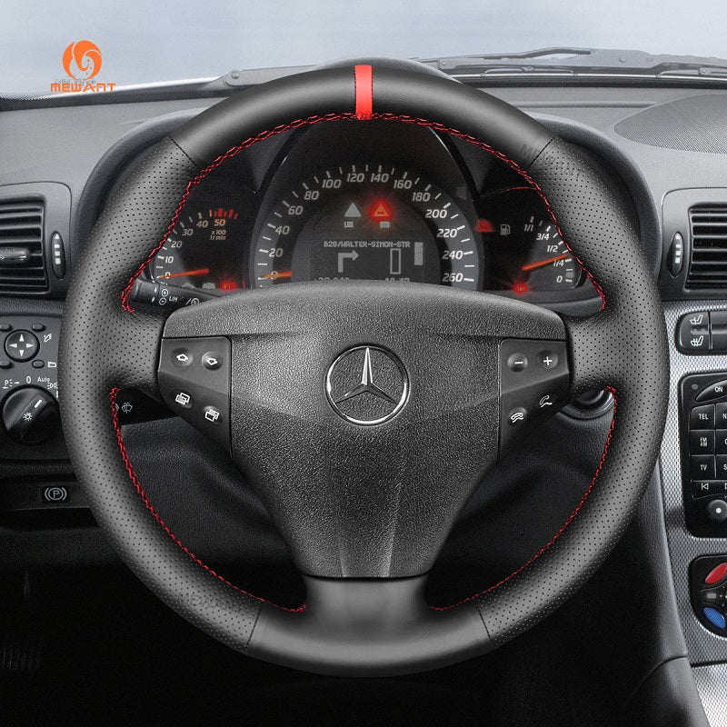Hand Stitch Car Steering Wheel Cover for Mercedes-Benz C-Class W203 Kompressor from Mewant
