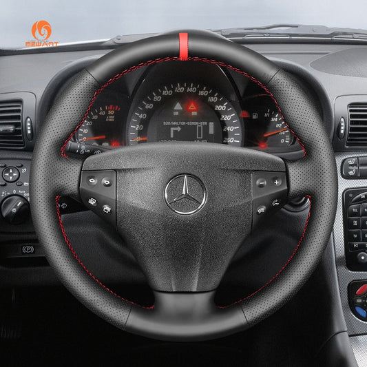 Hand Stitch Car Steering Wheel Cover for Mercedes-Benz C-Class W203 Kompressor from Mewant