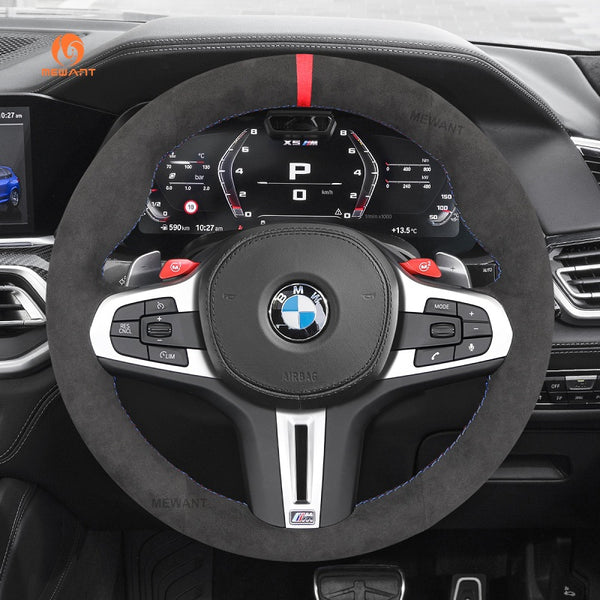 Mewant® Alcantara Car Steering Wheel Cover for BMW M3 G80 M4 G82 G83 M5 F90 M8 F91 F92 X3 M F97 X4 M F98 X5 X6