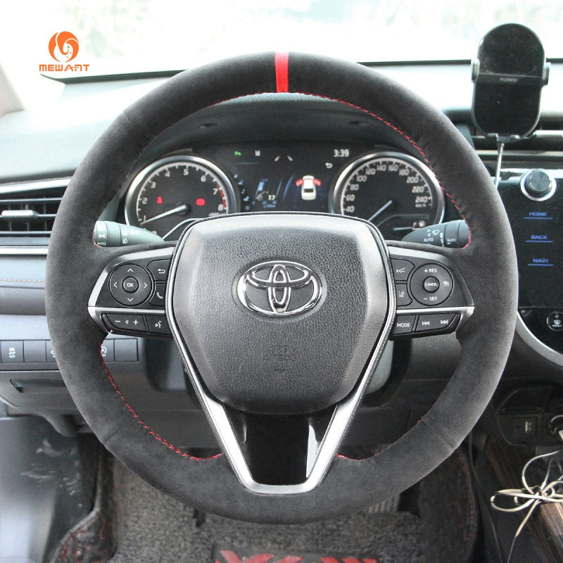 Mewant® Alcantara Car Steering Wheel Cover for Toyota Corolla RAV4 Camry Avalon