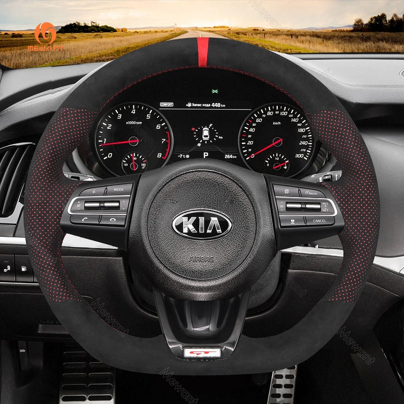 Mewant® Alcantara Car Steering Wheel Cover for Kia Stinger 2017-2022