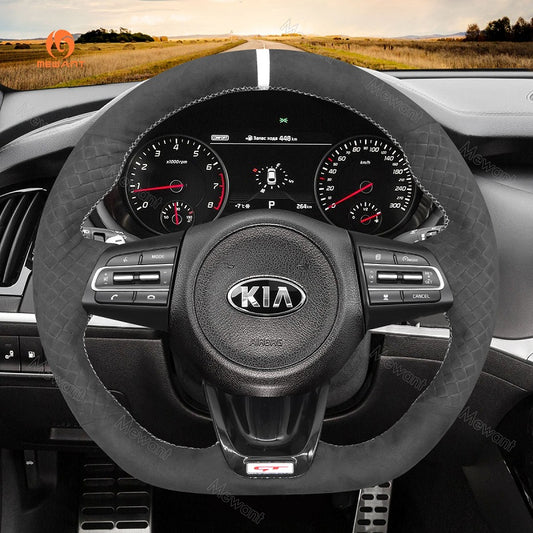 Mewant® Alcantara Car Steering Wheel Cover for Kia Stinger 2017-2022