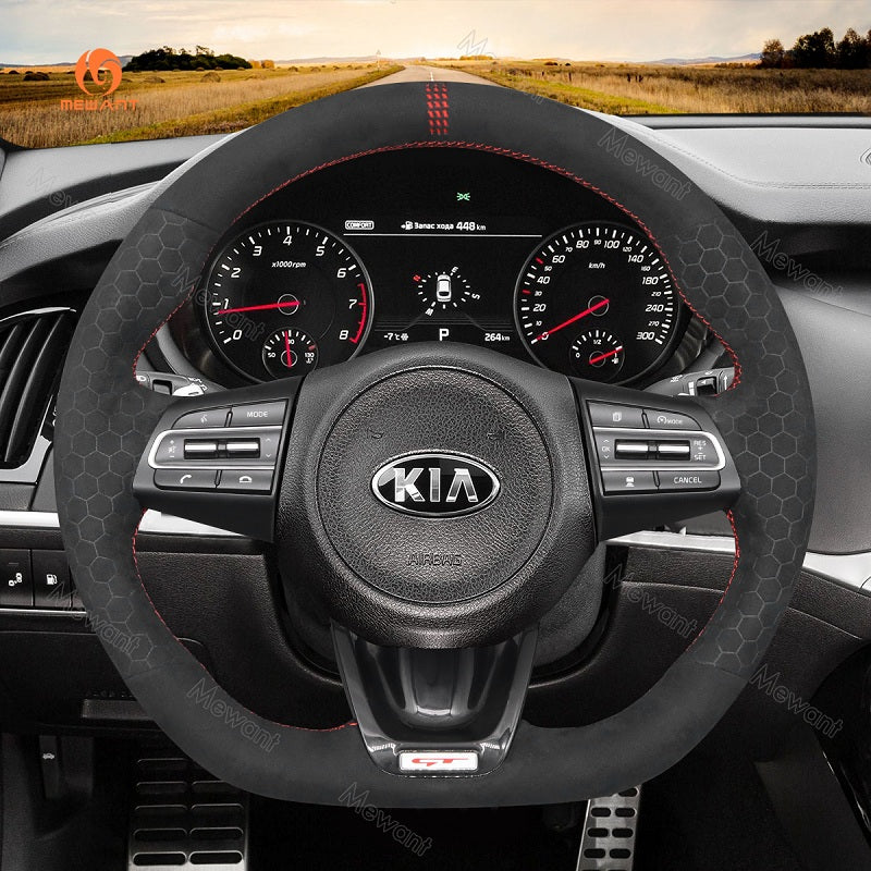 Mewant® Alcantara Car Steering Wheel Cover for Kia Stinger 2017-2022