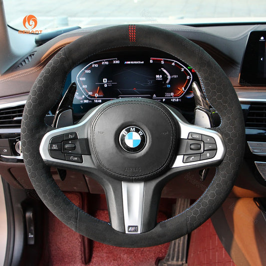 Mewant® Alcantara Car Steering Wheel Cover for BMW G20 F44 G22 G26 G30 G32 G11 G14 G15 G16 G01 G02 G05 G06 G07 G29