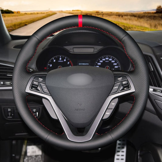 Mewant Car Steering Wheel Cover for Hyundai Veloster 2012-2017 Steering Cover