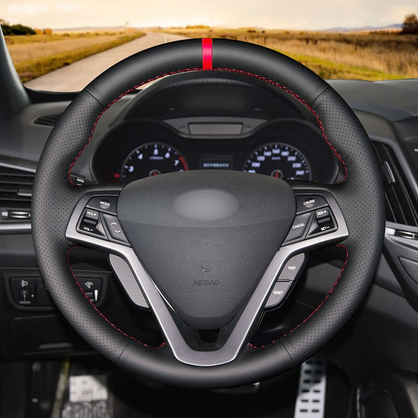 Mewant Car Steering Wheel Cover for Hyundai Veloster 2012-2017 Steering Cover