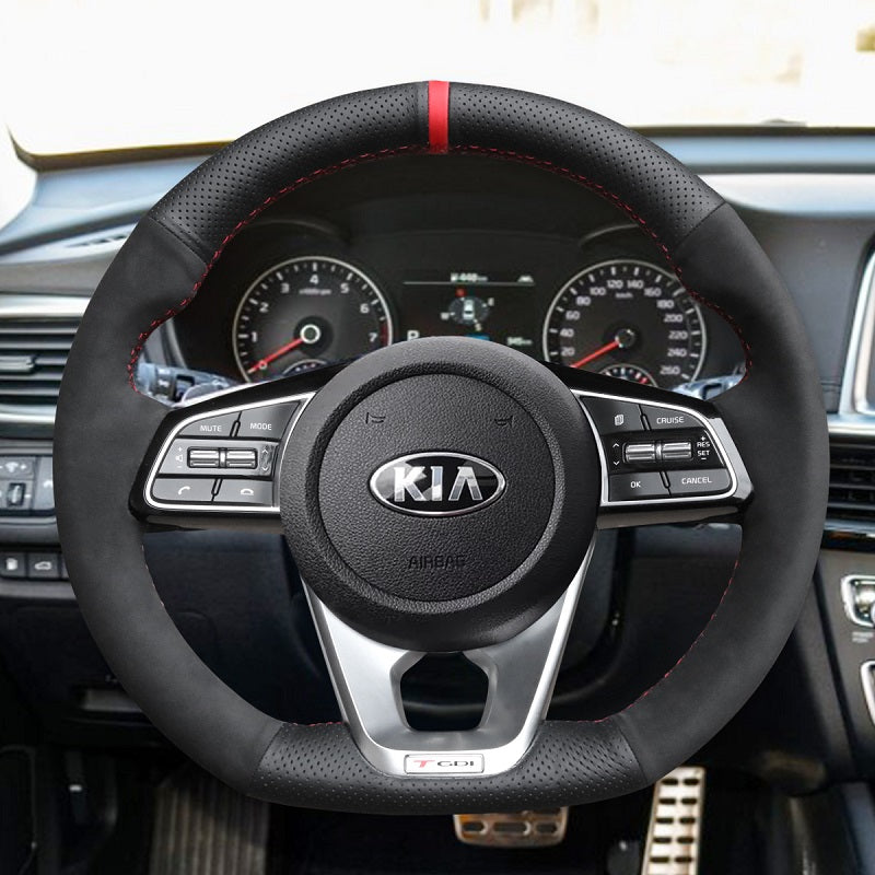 Funda para volante de coche de Mewant para Kia Ceed Cee'd 3 (GT/GT-Line) Optima 5 (GT-Line)