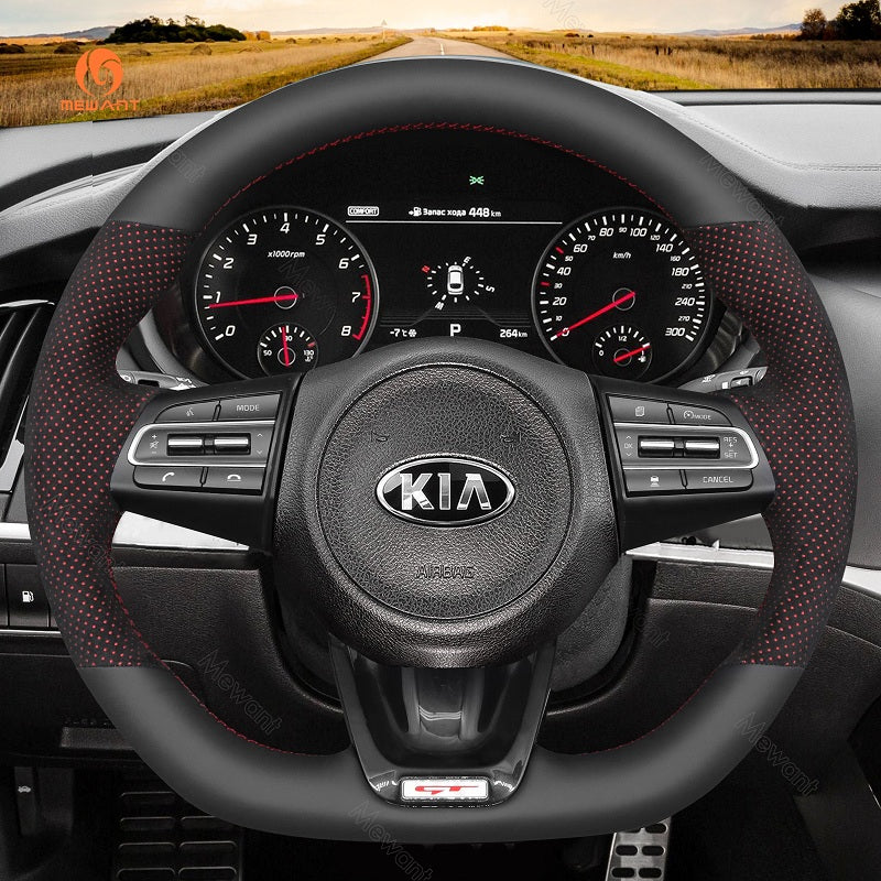 Mewant® Alcantara Car Steering Wheel Cover for Kia Stinger 2017-2022