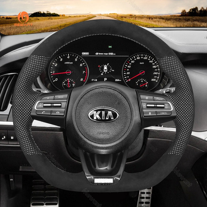 MEWANT Coprivolante in pelle per Kia Stinger 2018-2022/accessori per volante per Kia Stinger