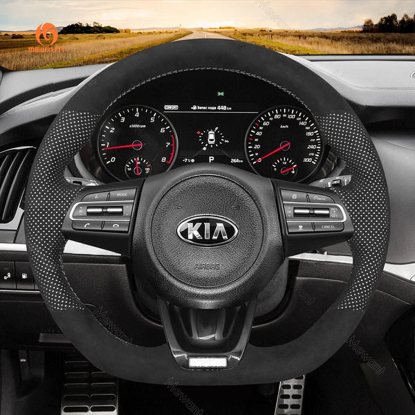 Mewant® Alcantara Car Steering Wheel Cover for Kia Stinger 2017-2022