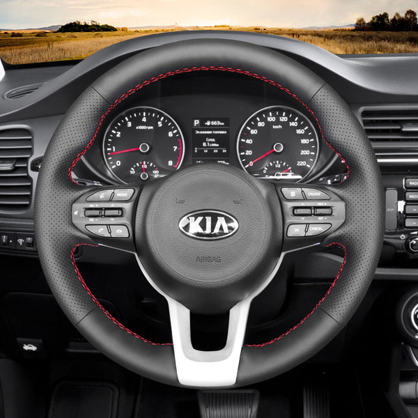Car Steering Wheel Cover for Kia Picanto 3 Rio 4 Stonic from Mewant