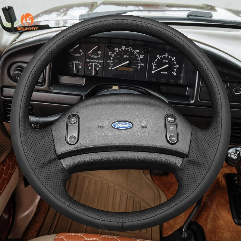 Car Steering Wheel Cover for Ford F150/F250/F350/Bronco 1992-1996 from Mewant
