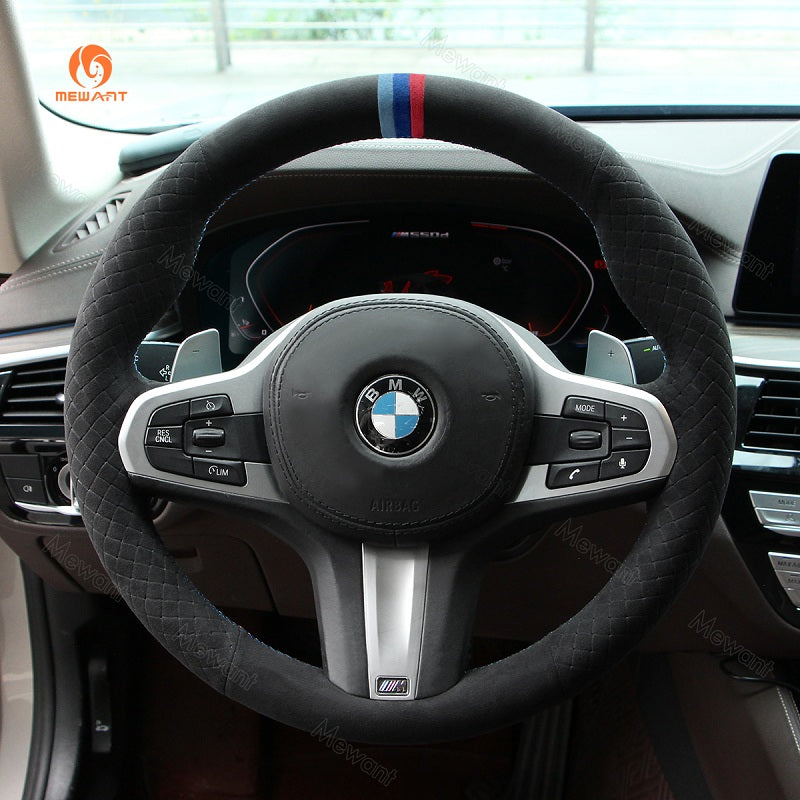 Mewant® Alcantara Car Steering Wheel Cover for BMW G20 F44 G22 G26 G30 G32 G11 G14 G15 G16 G01 G02 G05 G06 G07 G29