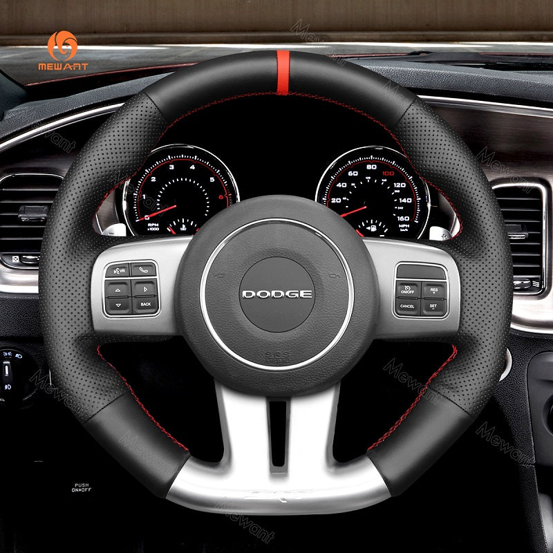 Mewant Steering Wheel Cover for Dodge Challenger (SRT)  Charger (SRT)