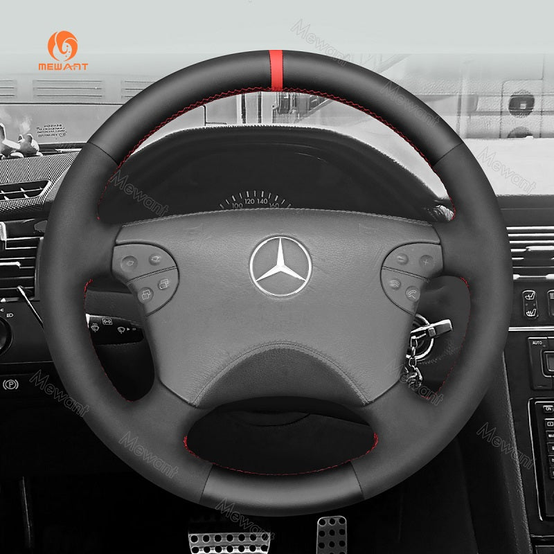 Hand Stitch Car Steering Wheel Cover for Mercedes Benz W208 C208 W210 W463 from Mewant