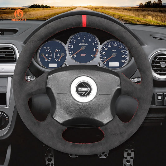 Mewant® Alcantara Car Steering Wheel Cover for Subaru Impreza WRX 1999-2004 / Impreza WRX STI 1999-2004