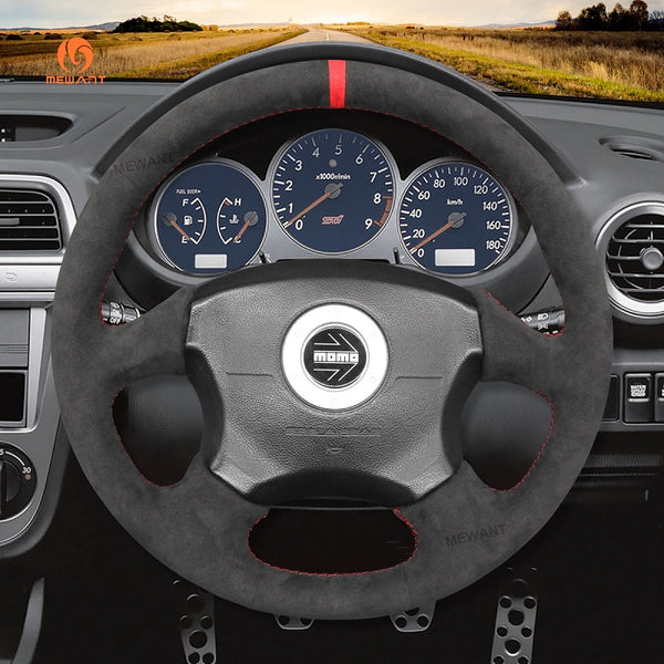 Mewant® Alcantara Car Steering Wheel Cover for Subaru Impreza WRX 1999-2004 / Impreza WRX STI 1999-2004